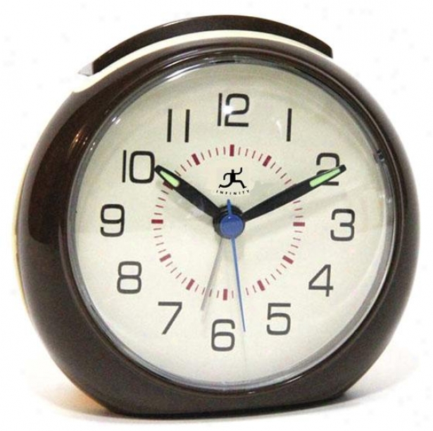 "the 60s Alarm Clock - 4""hx4.25""w, Brown/rtrostyle"