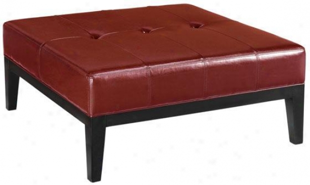 "thompson Square Ottoman - 16""h, Red"