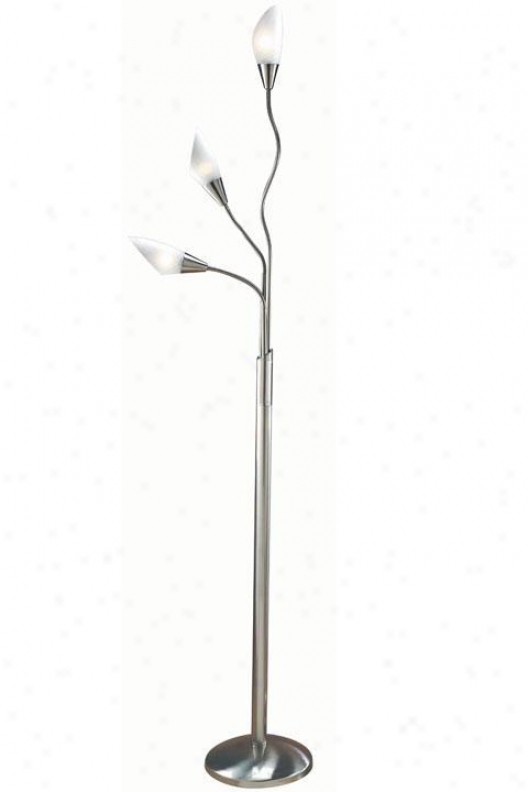 "three Light Floo5 Lamp Ii - 71.5""h, Silver"