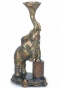 "asian Influence Elephant Candleholder - 18""hx8""w, Gray"