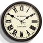 "battershy Wall Clock - 19.5""d, Black"