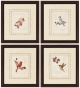 Birds With Branches Wall Art - Set Of 4 - Set Of 4, Ivory