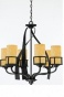 Evan 6-light Chandelier - 6-light, Gold Bronze