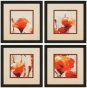 In Sync Wall Art - Set Of 4 - Set Of 4, Orange/ivory