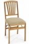 Medium Oak Contemporary Folding Chair - Set Of Pair - Medium Oak ,Ivory