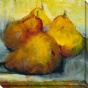 "sun Bathing Pears Canvas Wall Art - 40""hx40""w, Gold"