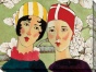 "synchronized Sisters Canvas Wall Art - 48""hx36""w, Green"