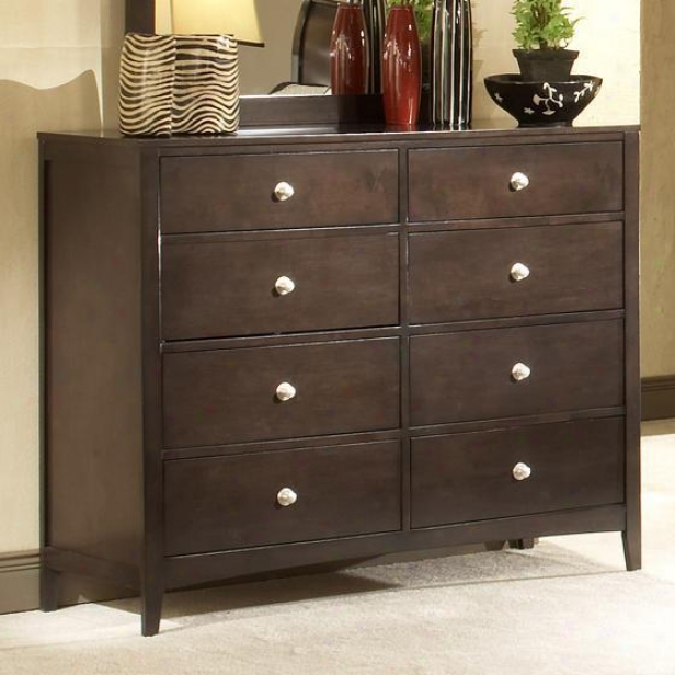 Tibiron Tall Dresser - Silver, Coffee Brown