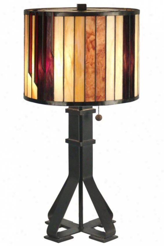 "tiffany 26""h Table Lamp - 26h X 13.5""d, Dark Antq Bronz"