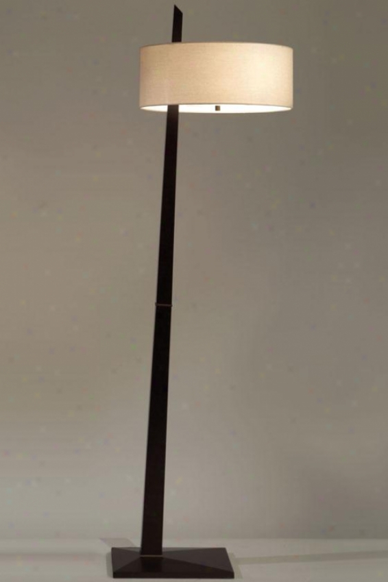 "tilt Floor Lamp - 68""hx18""round, Brown"