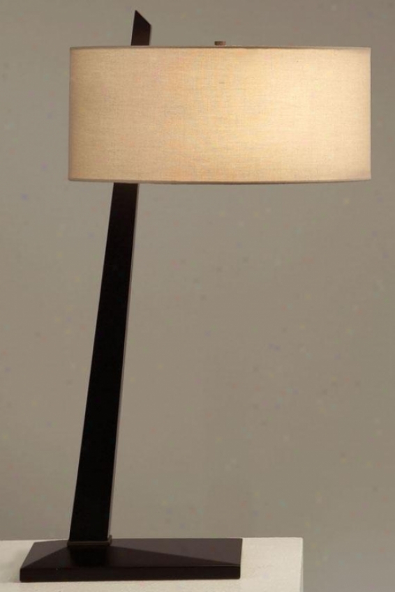 "tilt Table Lamp - 30""hx16""rojnd, Brown"