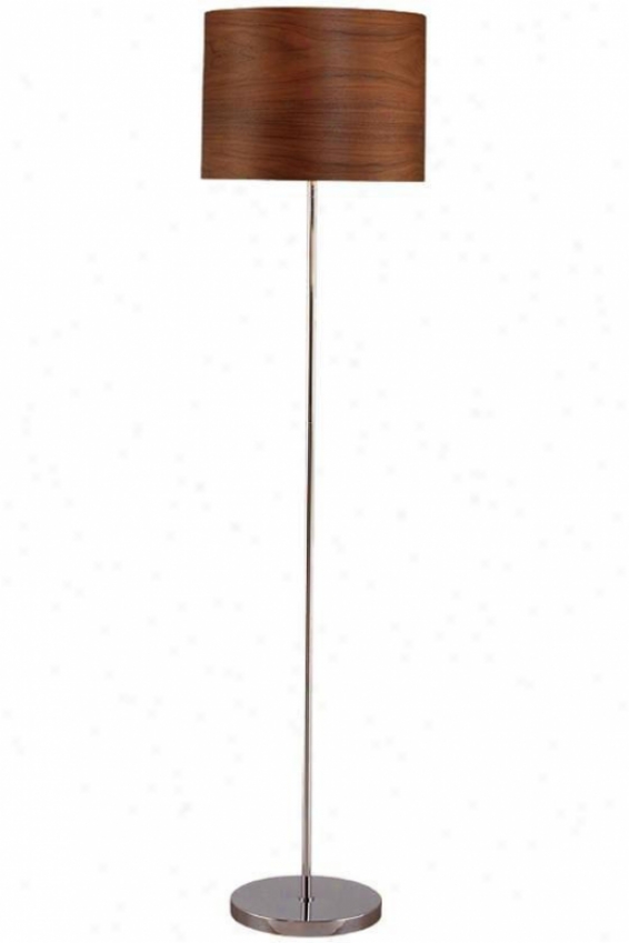 "timberly Floor Lamp - 59.75""hx15""d, Silver Chrome"