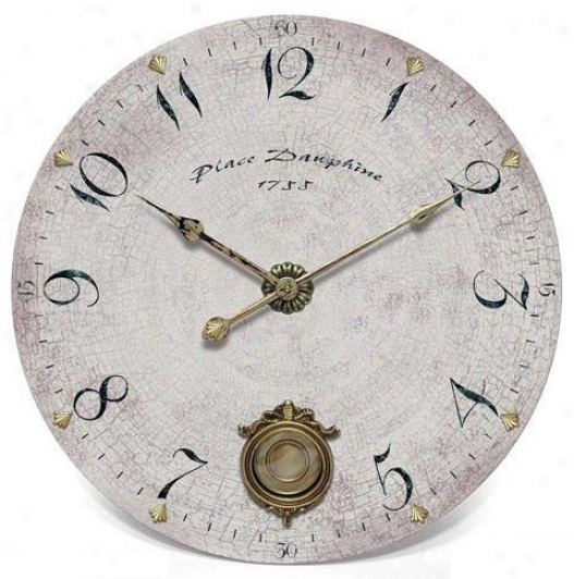 Timepiece - Dauphine Place Wall Clock - Wall, Wihte
