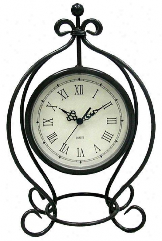 Timepiece - Iron Table Clock - Table, Grey