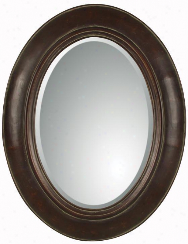 "tivona Mirror - 35""hx27""w, Dstrsd Chestnut"