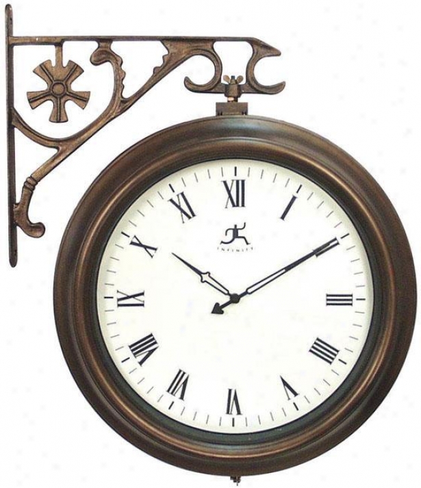 "towne Center Indoor Outdoor Clock - 18.5""h, Faux Aged Coppr"