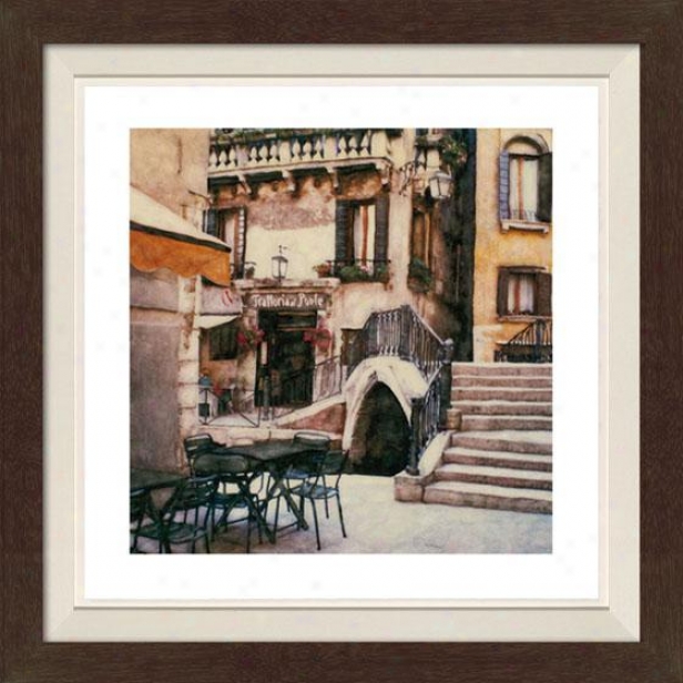 "trattoriaA l Ponte Framed Wall Art - 30""hx30""w, Fltd Espresso"