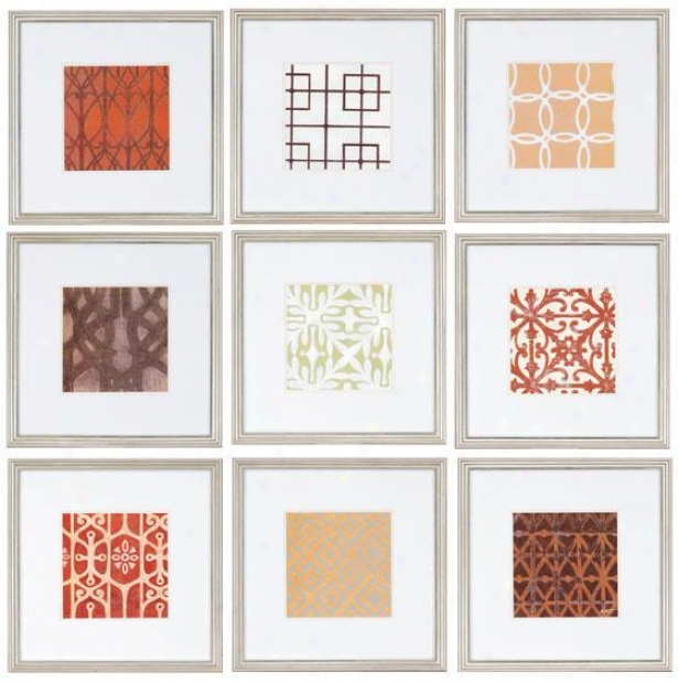 Trelois Wall Art - Set Of 9 - Set Of 9, Earthtones