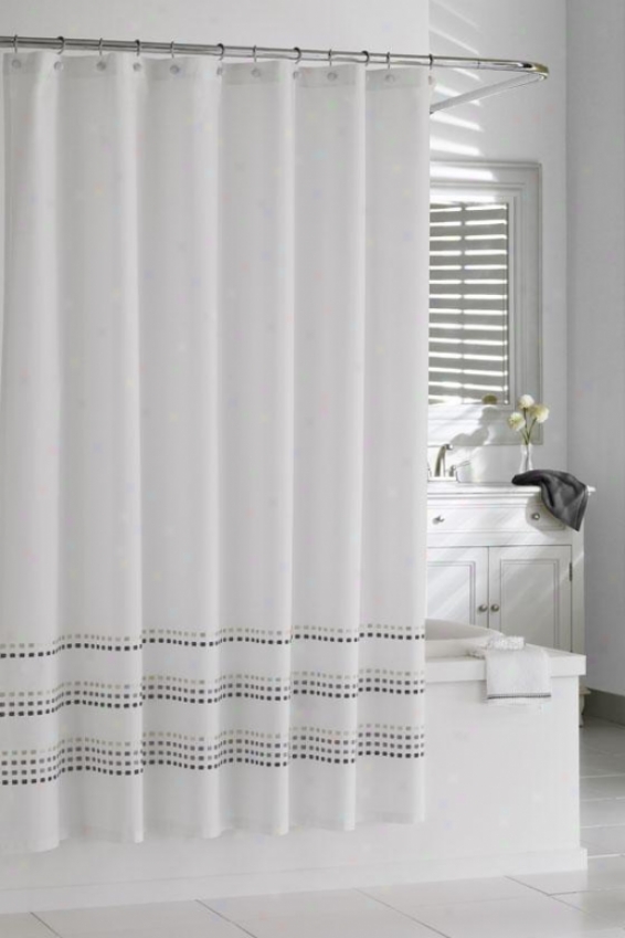 "tribeka Shower Curtain - 72""hx72""w, White/stone"