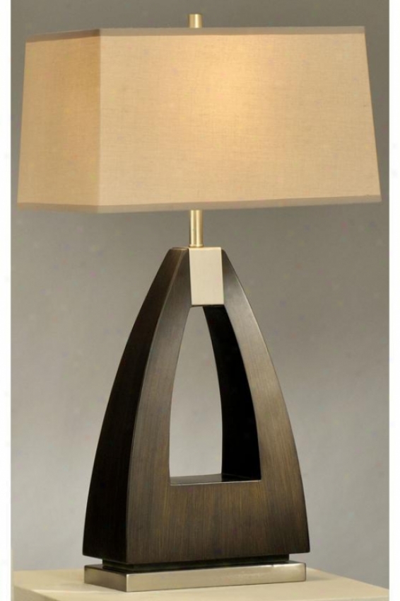 "trina Table Lamp - 30""h, Pecan Wood"