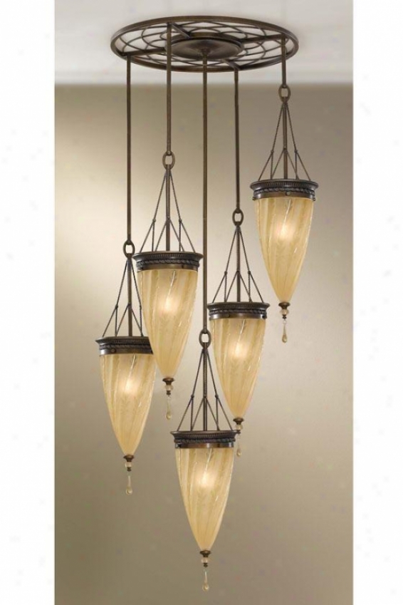 "trio Chandelier - 30""hx 27""w X27d, Astral Bronze"