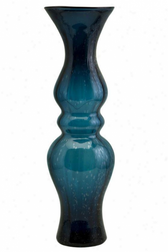 "trudy Glass Vase - 31.5""hx8.75""d, Blue"