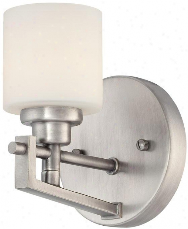 Truman Round Bath Sconce - 1-light/round, Nickel