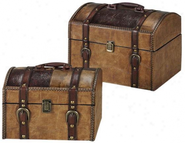 "trunks - Decline Of 2 - 13""hx11""w, Brown"