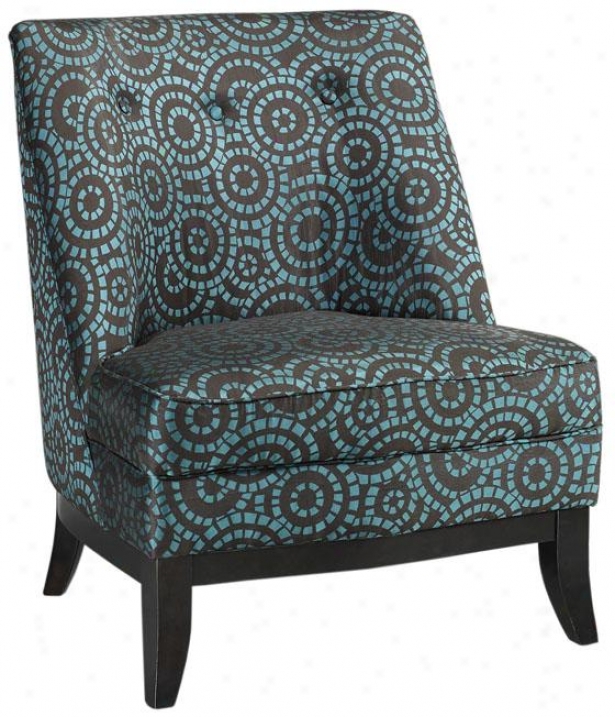 "tucci Slipper Chair - 35""hx29""w, Crcl Grd Brn&bl"