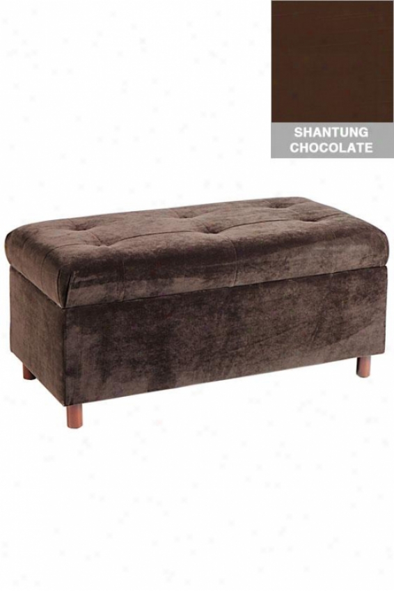 "tufted Storage Bench - 18""x36"", Shantung Chclt"