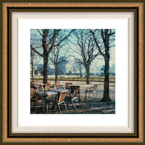 "tuileries Framed Wall Art - 32""hx32""w, Floated Gold"