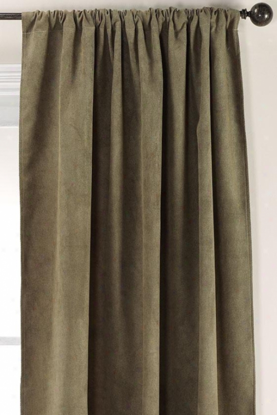 "twillo Olive Rod Pocket Drapery - Rod Pckt Drapry, 108""hx54""w"