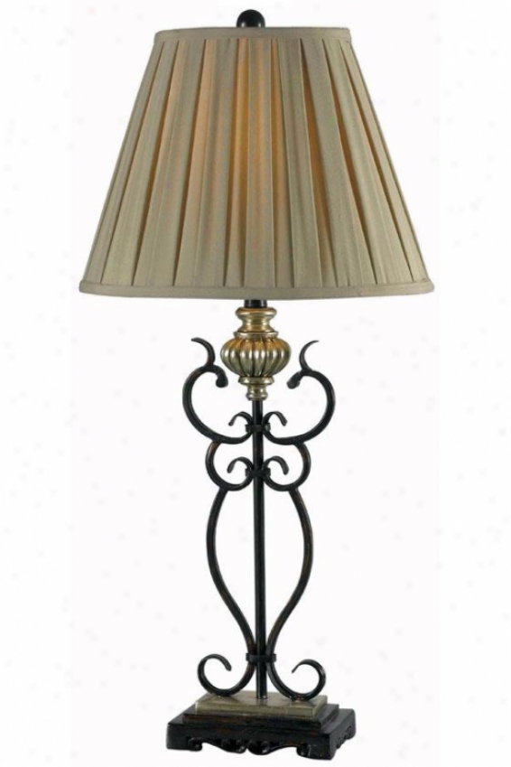 "twins Table Lamp - 34""hx16""w, Bronze"