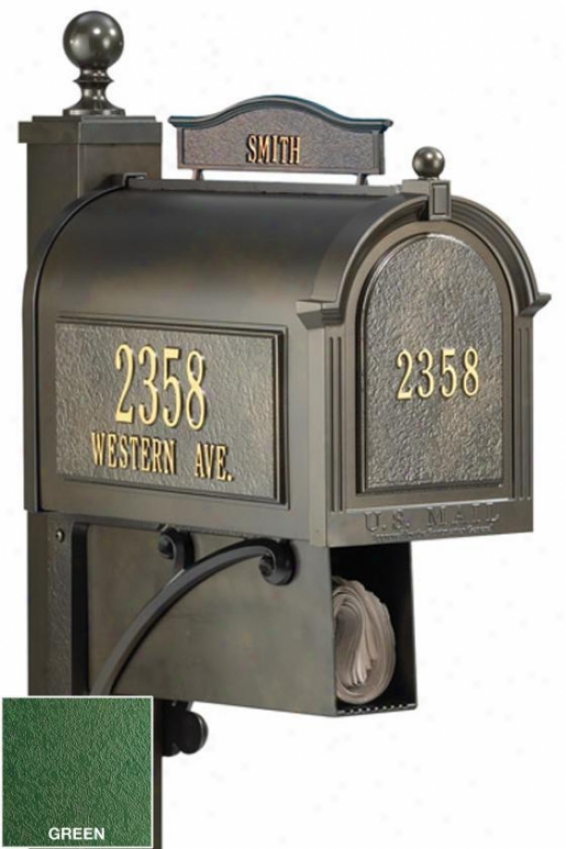 "ultimate Personalized Mailbox Package - 60""hx10""wx24, Green"