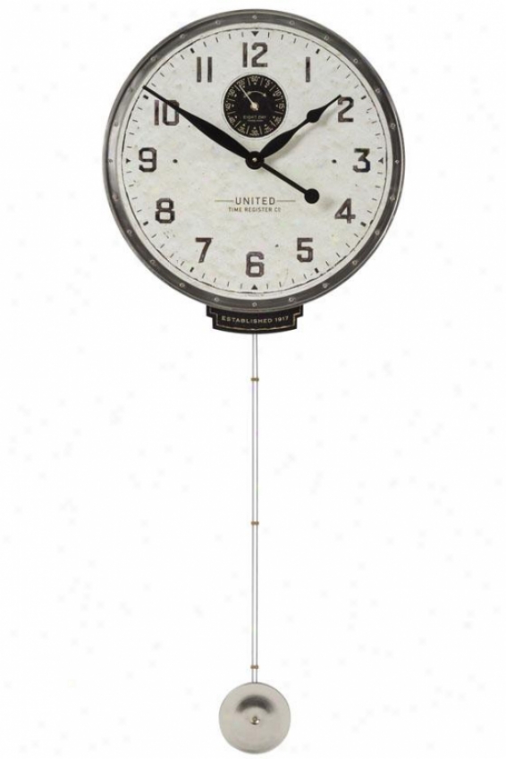 "united Time 18"" Wall Clock - 45 X 18 X 3""d, White"