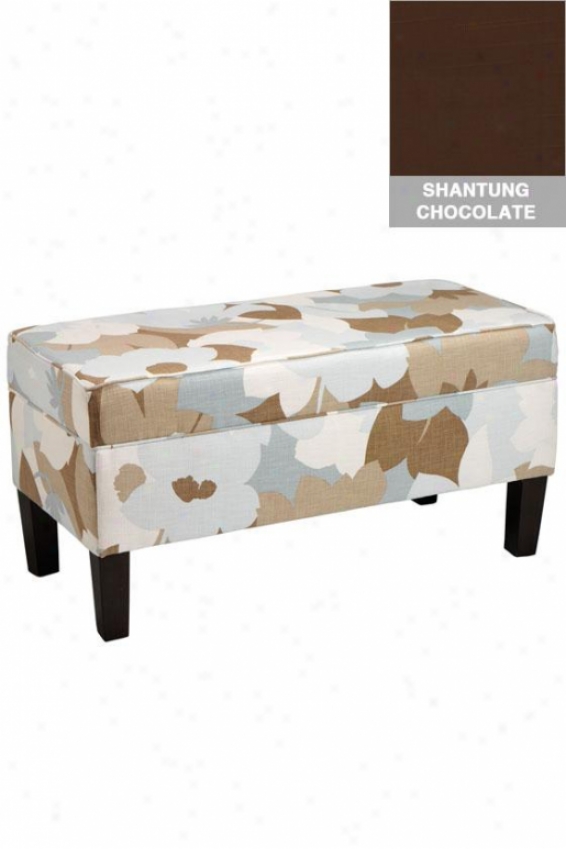 "upholstered Storage Bench - 20""x39"", Shantung Chclt"