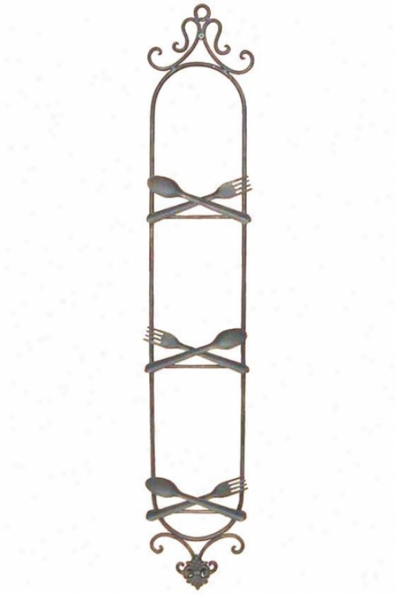 "utensil Plate Rack - 40""hx7""w, Brown"