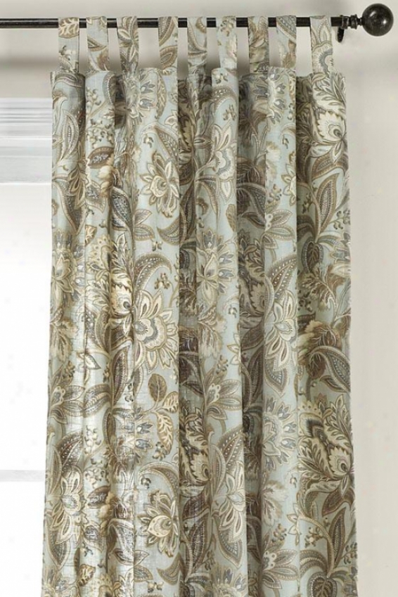 "valdosta Cliffside Mist Lined Tab Head Draperg - Lnd Tb Tp Drpry, 96""hx54""w"