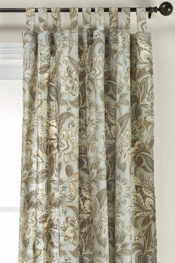 "valdosta Cliffside Mist Tab Top Drapery - Tab Top Drapery, 96""hx54""w"