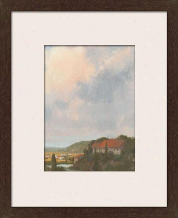 Valley Light I Framed Wall Art - I, Matted Espresso