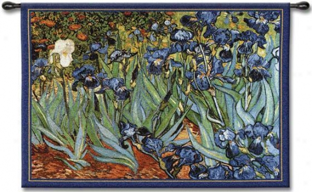 "van Gogu's Irises Tapestry - 38""hx53""w, Multi"