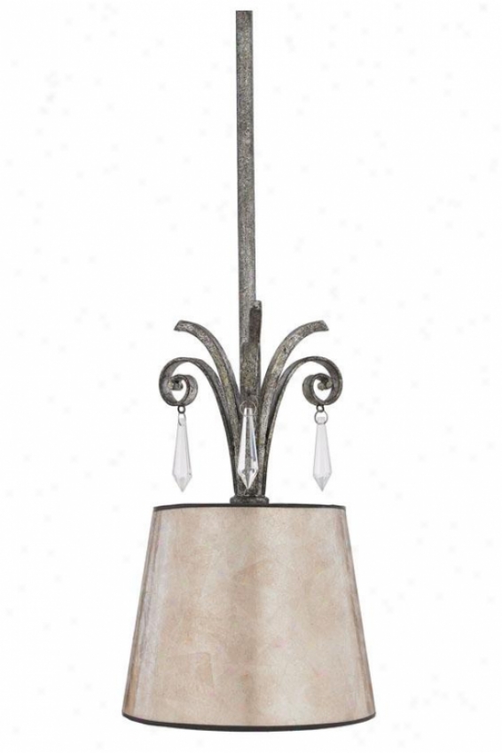 Vanessa Mini Pendant - 1-light/mini, Mottled Silver