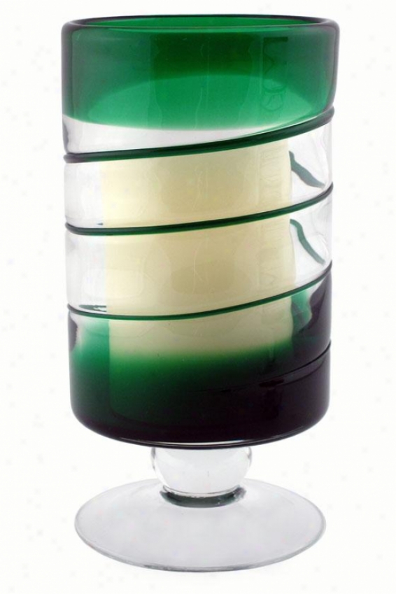 "venezia Flameless Candle - 10""h X 5""w, Green"