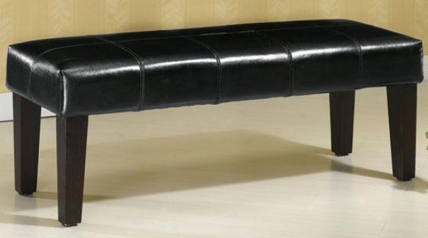 "venezia Leather Bench - 48""w, Black"