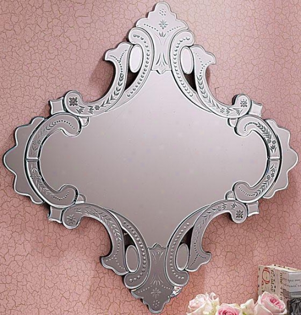 "venezia Wall Mirror - 26.75x26.75""h, Silver"