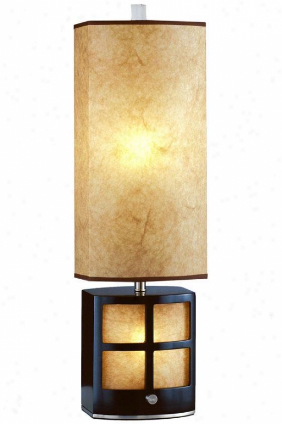 "ventana Accent Table Lamp - 26""h, Dk B5w/brs Nckl"