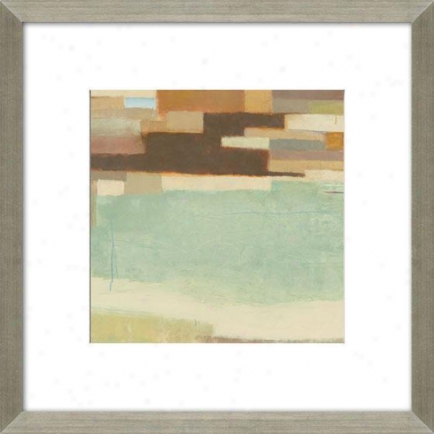 Verdant Mesa Framed Wall Art - Ii, Matted Soft and clear 