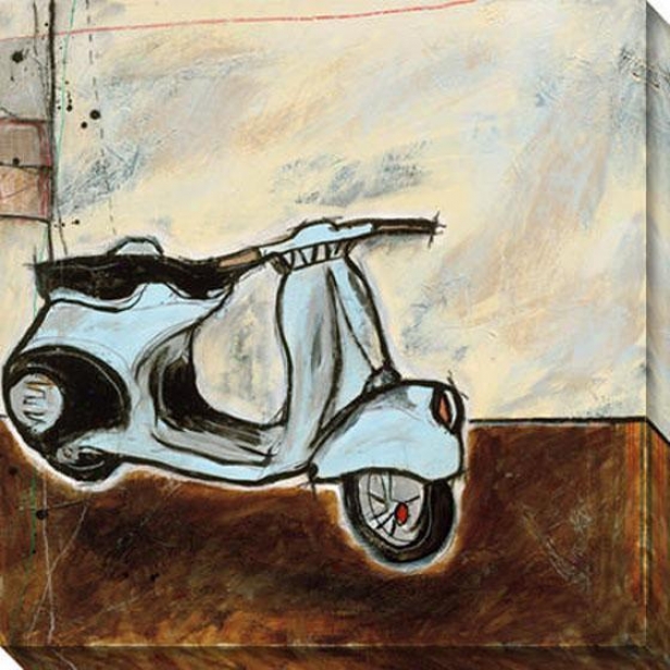 "vespa Canvas Wall Art - 40""hx40""w, White"