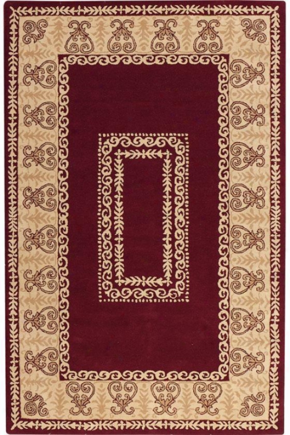 "vincennes Area Rug - 3'6"x"5'6"", Maroon"