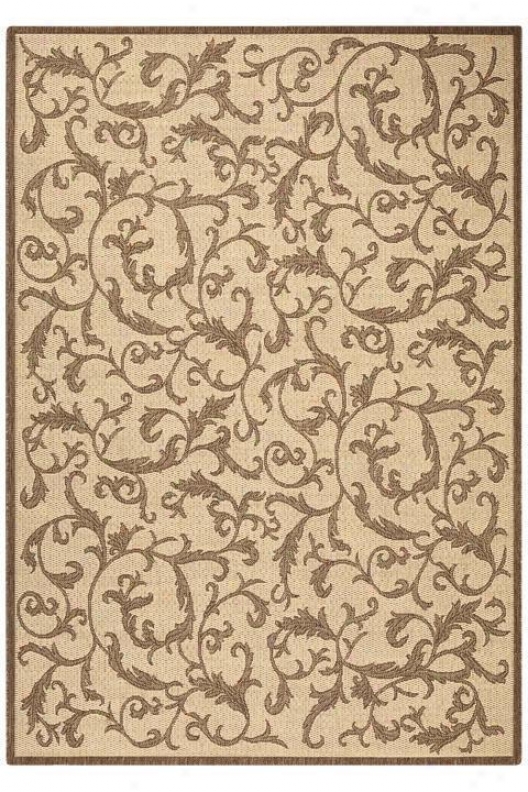 "vineyard All-weatber Area Rug - 4'x5'7"", Brown"